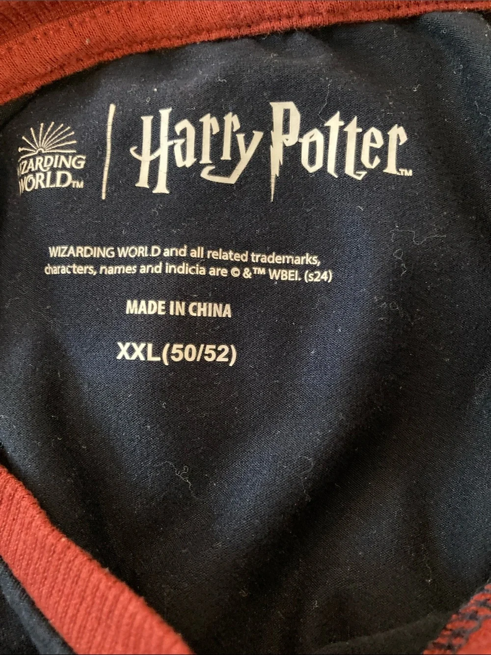 Harry Potter Holiday PJ top XXL
